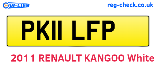 PK11LFP are the vehicle registration plates.