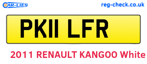 PK11LFR are the vehicle registration plates.