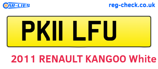 PK11LFU are the vehicle registration plates.
