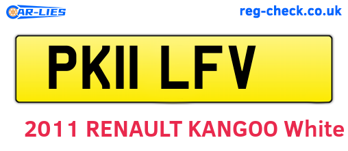 PK11LFV are the vehicle registration plates.