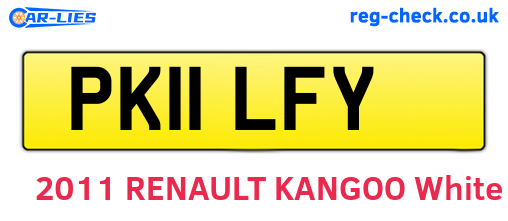 PK11LFY are the vehicle registration plates.