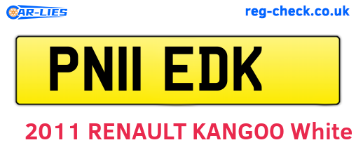 PN11EDK are the vehicle registration plates.