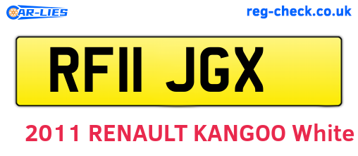 RF11JGX are the vehicle registration plates.