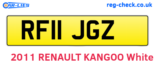 RF11JGZ are the vehicle registration plates.
