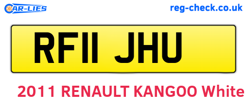 RF11JHU are the vehicle registration plates.