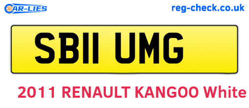 SB11UMG are the vehicle registration plates.
