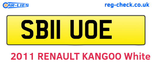 SB11UOE are the vehicle registration plates.