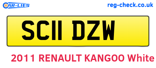 SC11DZW are the vehicle registration plates.