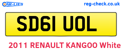 SD61UOL are the vehicle registration plates.