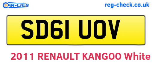 SD61UOV are the vehicle registration plates.