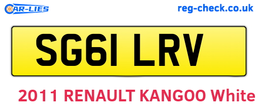 SG61LRV are the vehicle registration plates.