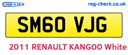 SM60VJG are the vehicle registration plates.