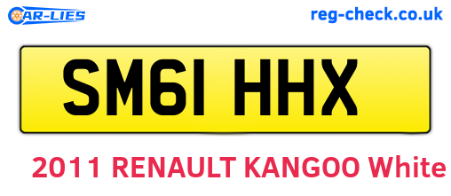 SM61HHX are the vehicle registration plates.