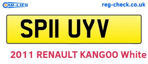 SP11UYV are the vehicle registration plates.