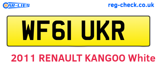 WF61UKR are the vehicle registration plates.