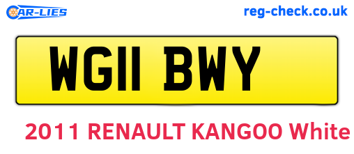 WG11BWY are the vehicle registration plates.