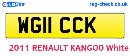WG11CCK are the vehicle registration plates.