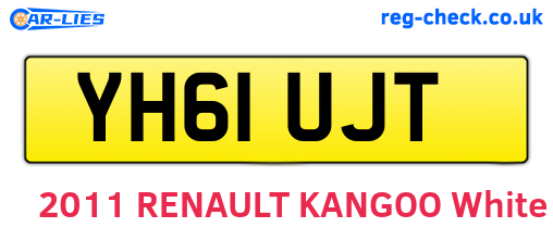 YH61UJT are the vehicle registration plates.