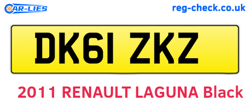 DK61ZKZ are the vehicle registration plates.