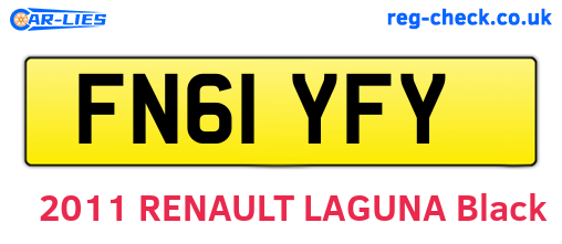 FN61YFY are the vehicle registration plates.