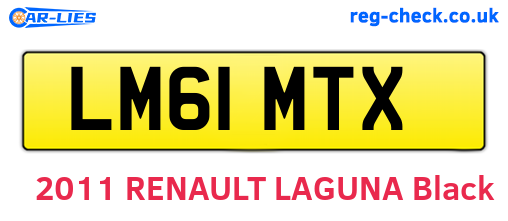 LM61MTX are the vehicle registration plates.