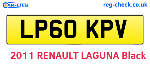 LP60KPV are the vehicle registration plates.