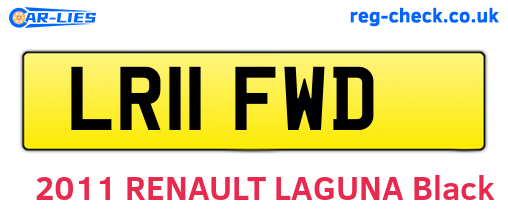 LR11FWD are the vehicle registration plates.