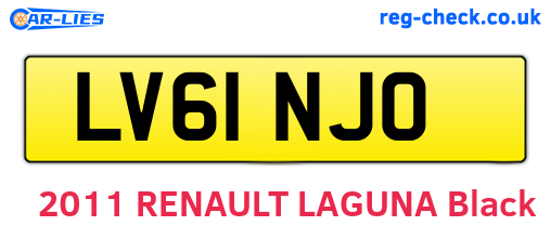 LV61NJO are the vehicle registration plates.