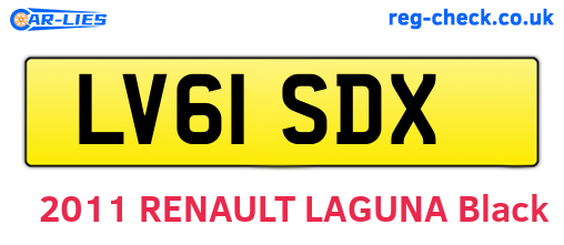 LV61SDX are the vehicle registration plates.