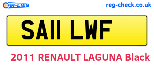 SA11LWF are the vehicle registration plates.