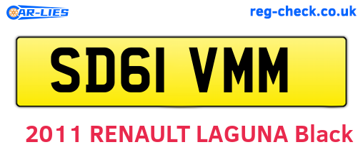 SD61VMM are the vehicle registration plates.