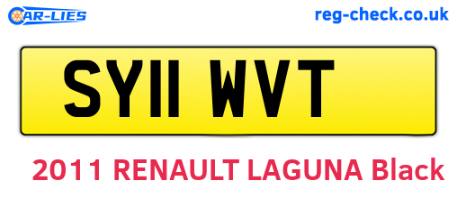 SY11WVT are the vehicle registration plates.
