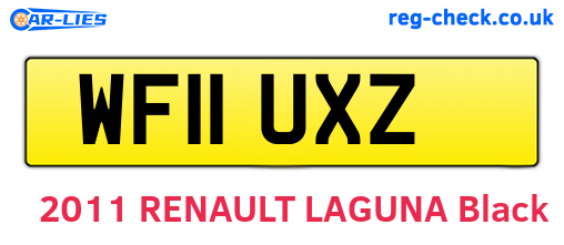 WF11UXZ are the vehicle registration plates.