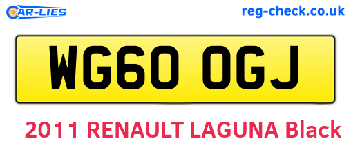 WG60OGJ are the vehicle registration plates.