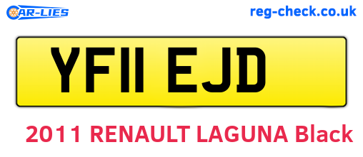 YF11EJD are the vehicle registration plates.
