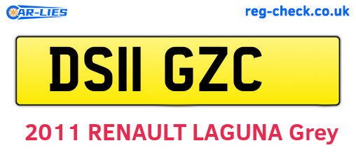 DS11GZC are the vehicle registration plates.