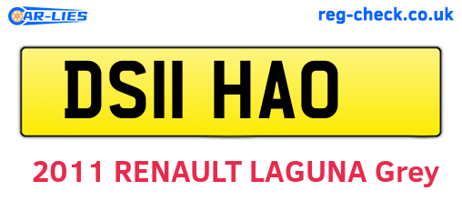 DS11HAO are the vehicle registration plates.