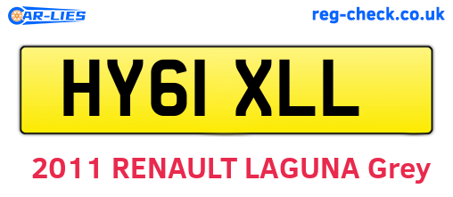 HY61XLL are the vehicle registration plates.