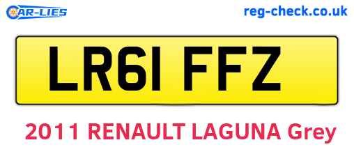 LR61FFZ are the vehicle registration plates.