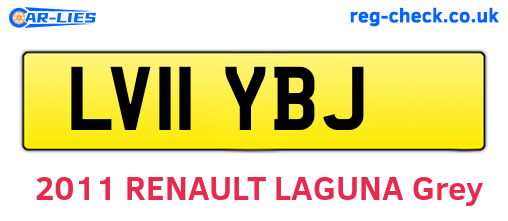 LV11YBJ are the vehicle registration plates.