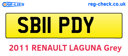 SB11PDY are the vehicle registration plates.