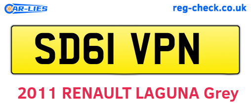 SD61VPN are the vehicle registration plates.
