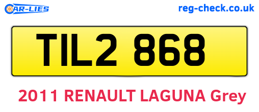 TIL2868 are the vehicle registration plates.