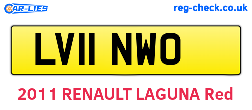 LV11NWO are the vehicle registration plates.