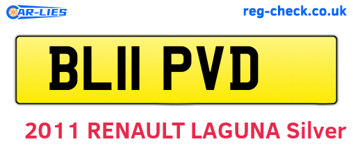 BL11PVD are the vehicle registration plates.