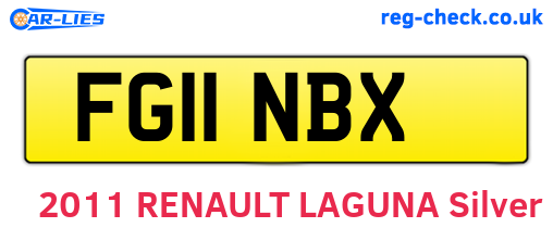 FG11NBX are the vehicle registration plates.
