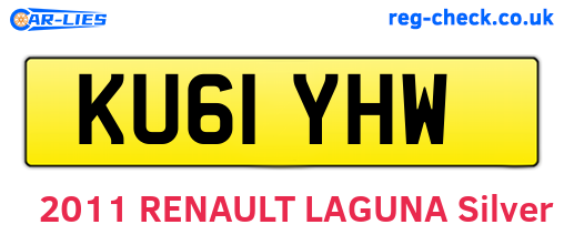 KU61YHW are the vehicle registration plates.
