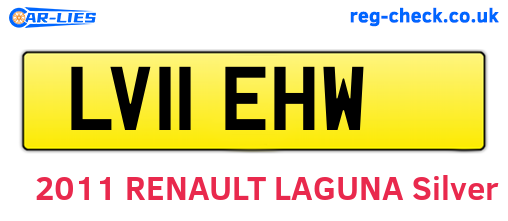 LV11EHW are the vehicle registration plates.