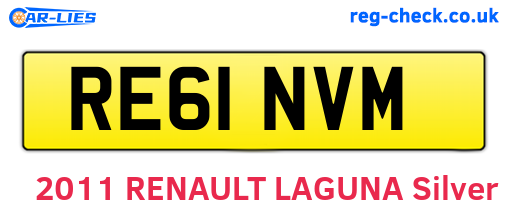 RE61NVM are the vehicle registration plates.