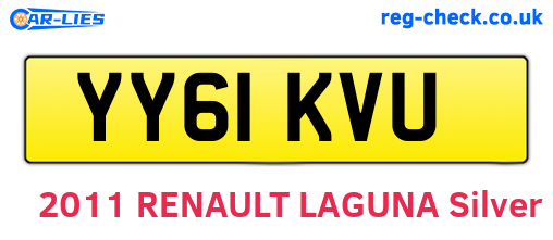 YY61KVU are the vehicle registration plates.